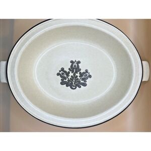 Vintage Pfaltzgraff Village Pattern Oval Handled‎ Serving Dish - 8.25"